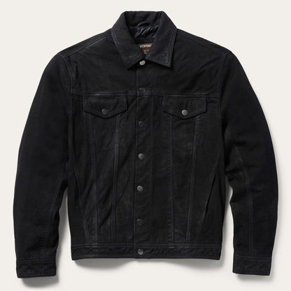 Leather Jean Jacket Black