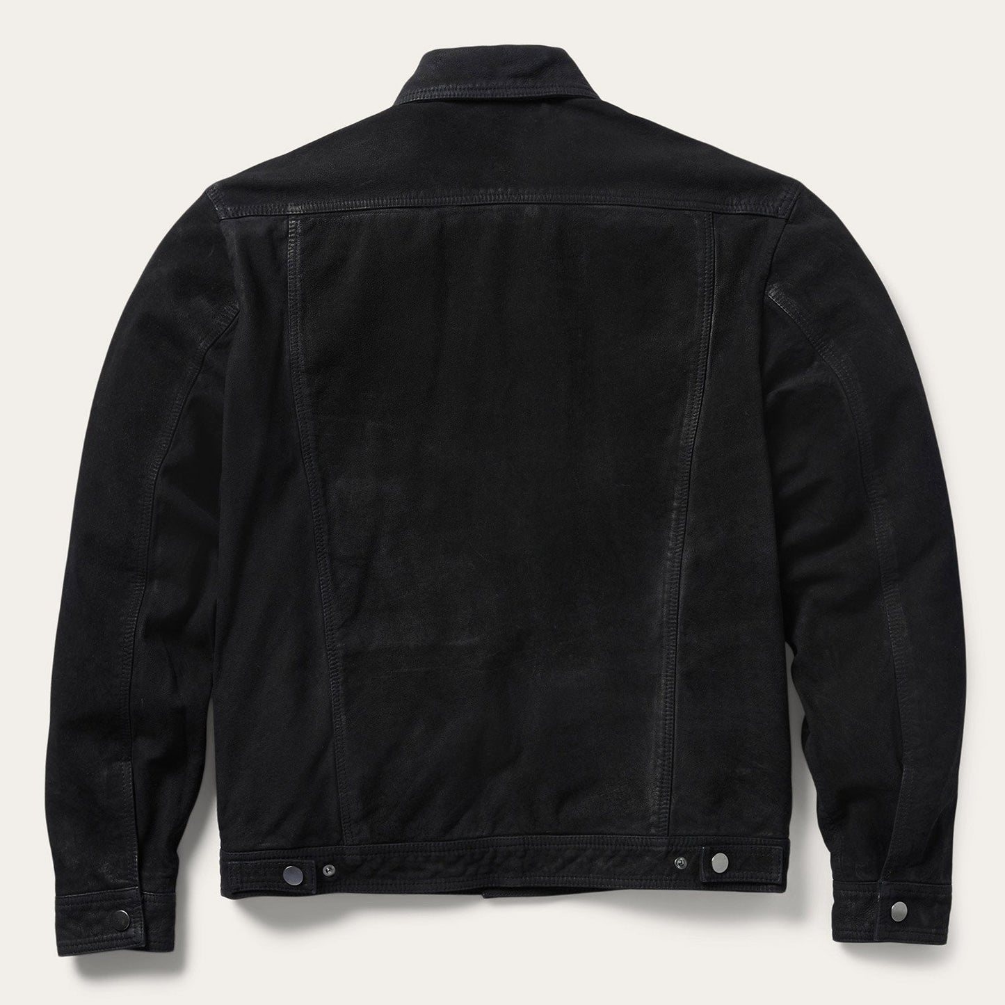 Leather Jean Jacket Black