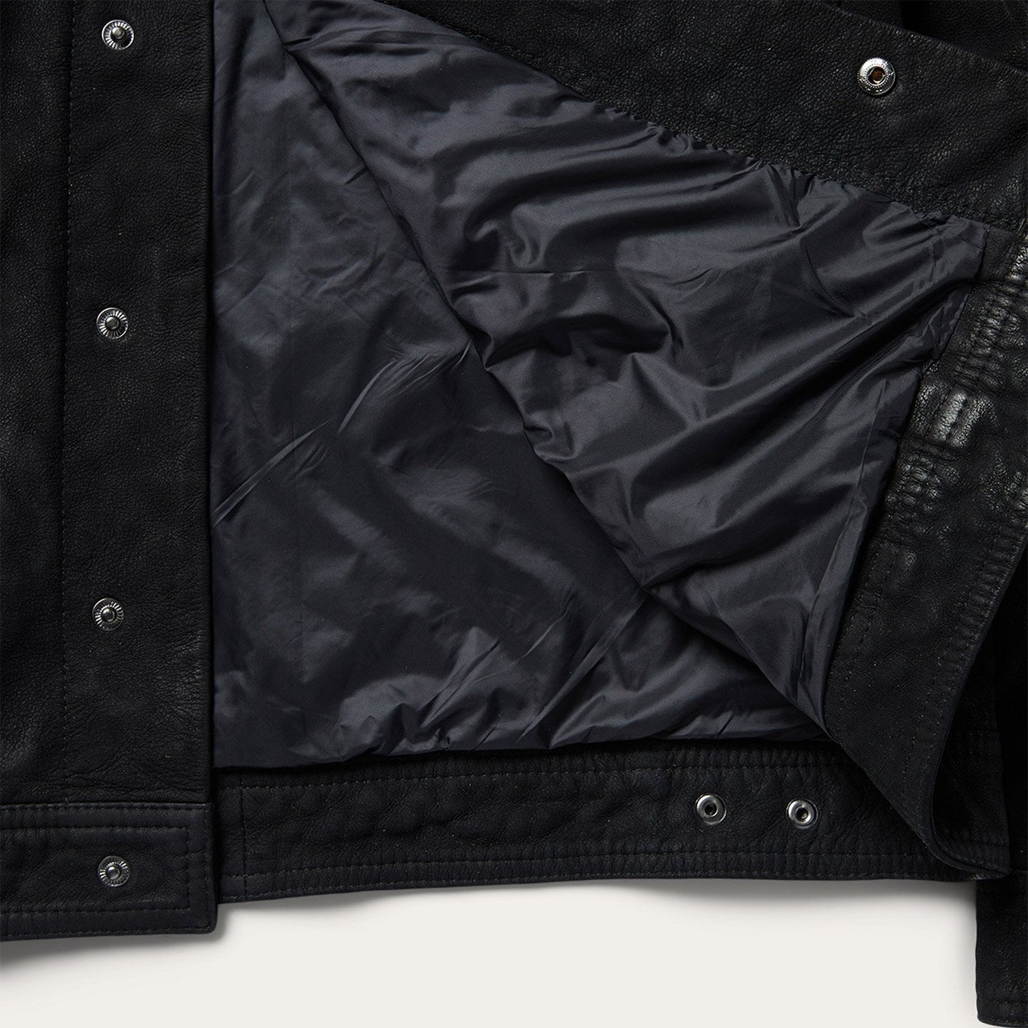 Leather Jean Jacket Black