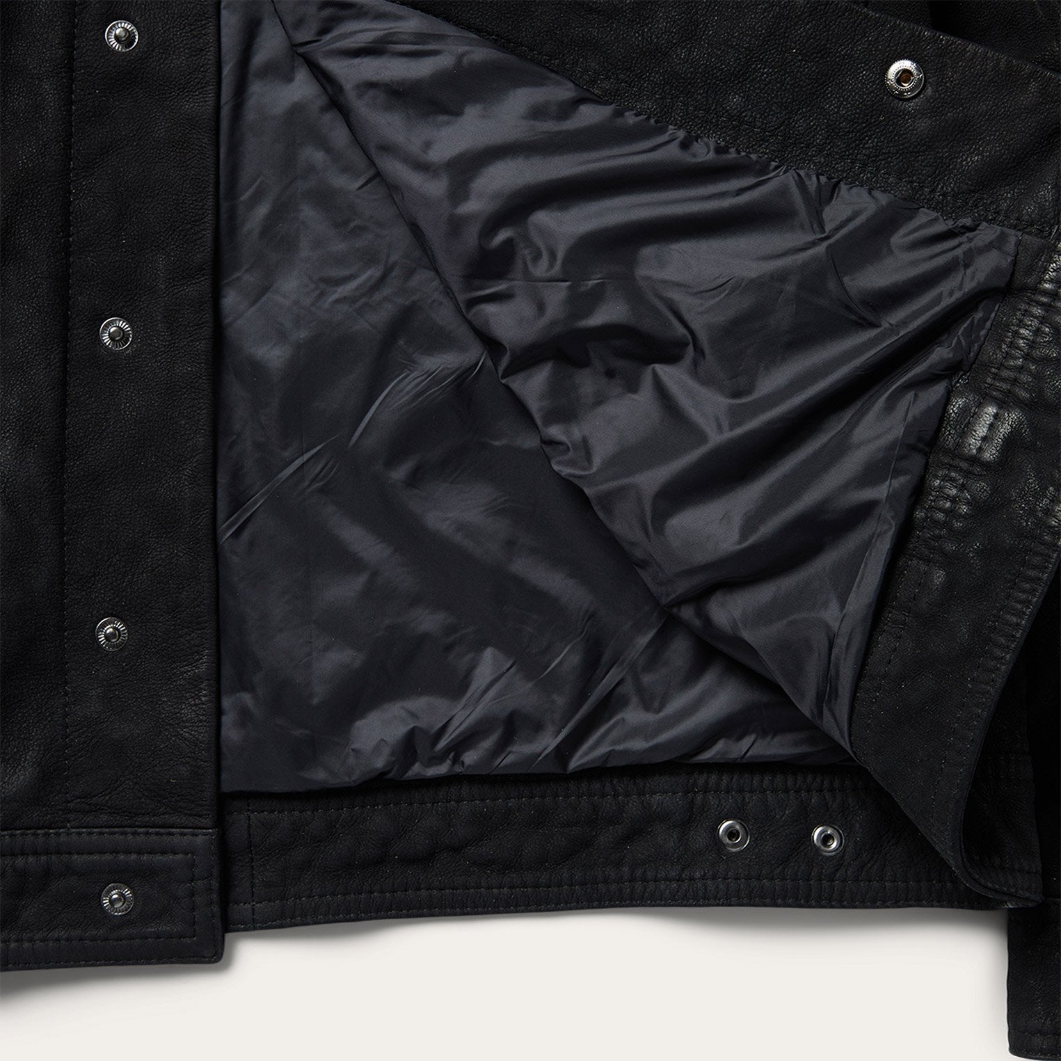 Leather Jean Jacket Black