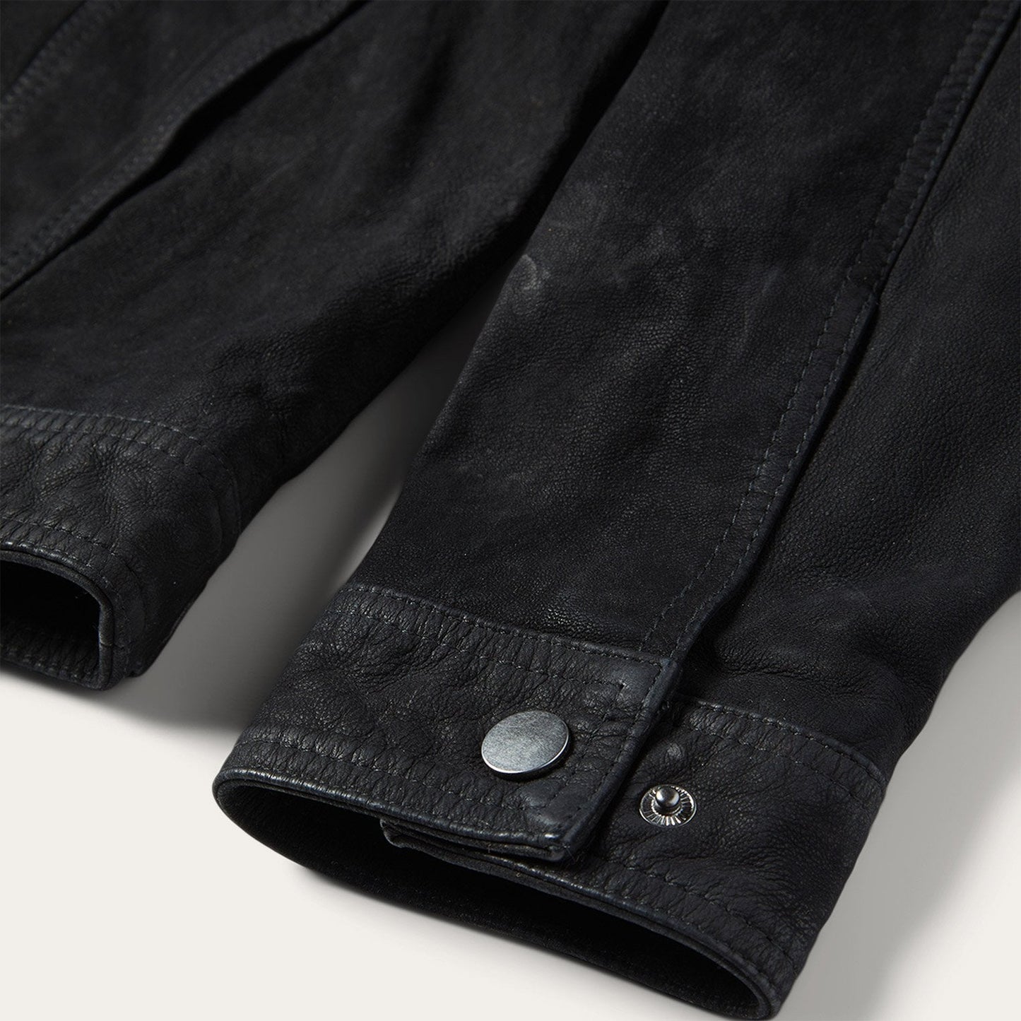 Leather Jean Jacket Black
