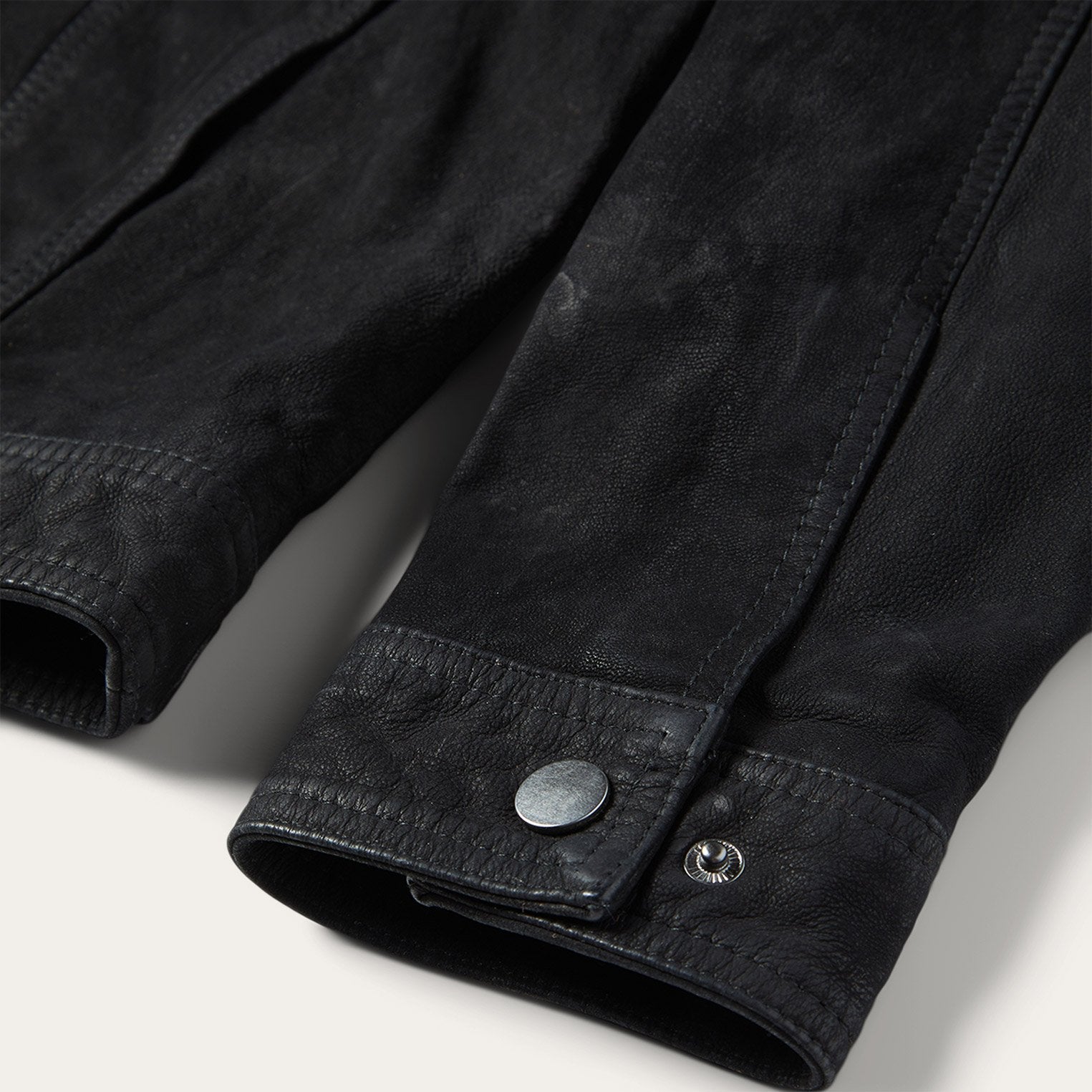 Leather Jean Jacket Black