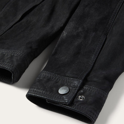 Leather Jean Jacket Black