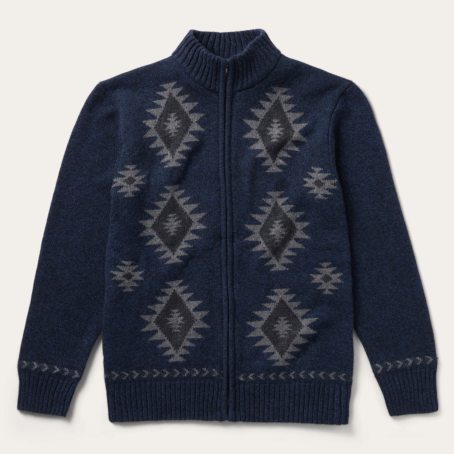 Navy Aztec Cardigan Blue