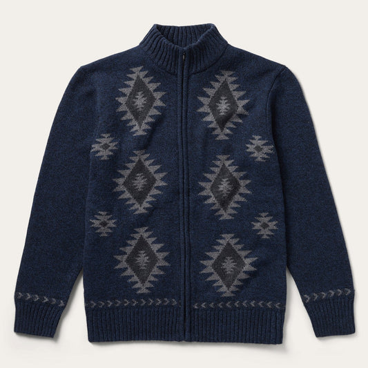 Navy Aztec Cardigan Blue