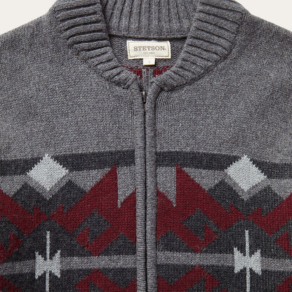 Grey Aztec Cardigan Grey