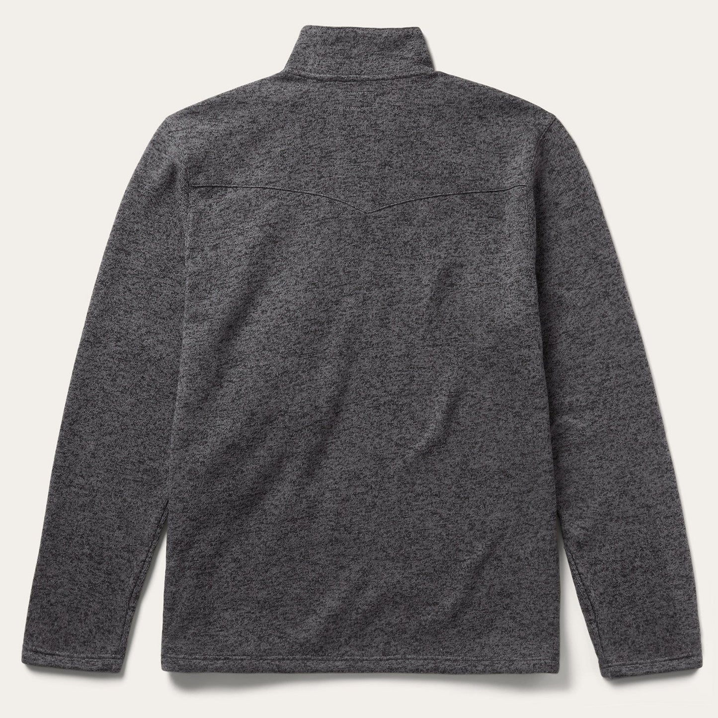 Button-Front Grey Pullover Knit Sweater Grey