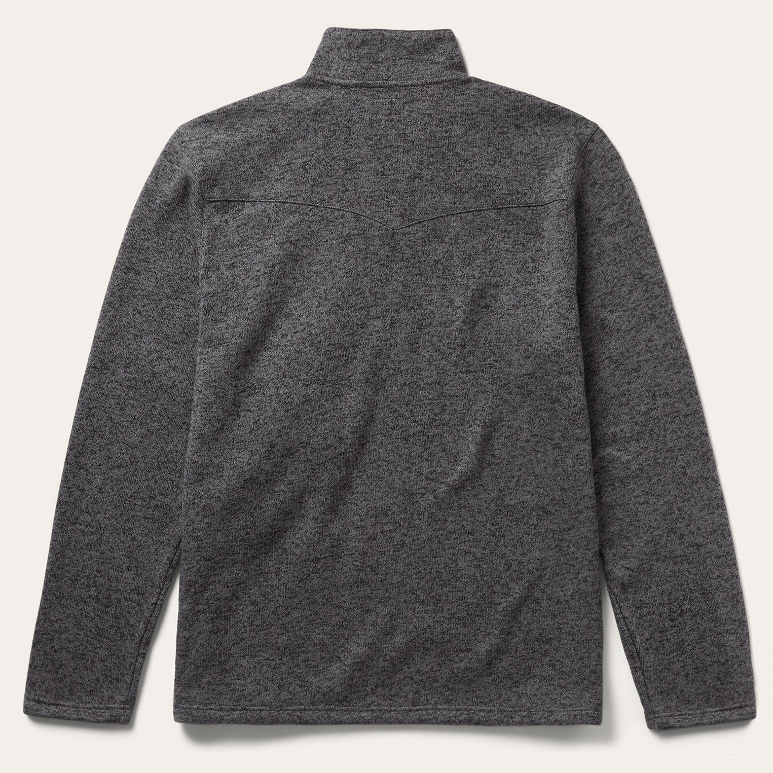 Button-Front Grey Pullover Knit Sweater Grey