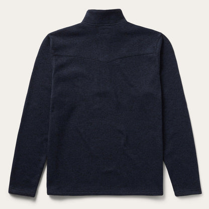 Button-Front Blue Pullover Knit Sweater Blue