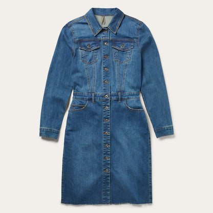 Premium Denim Shirt Dress Blue