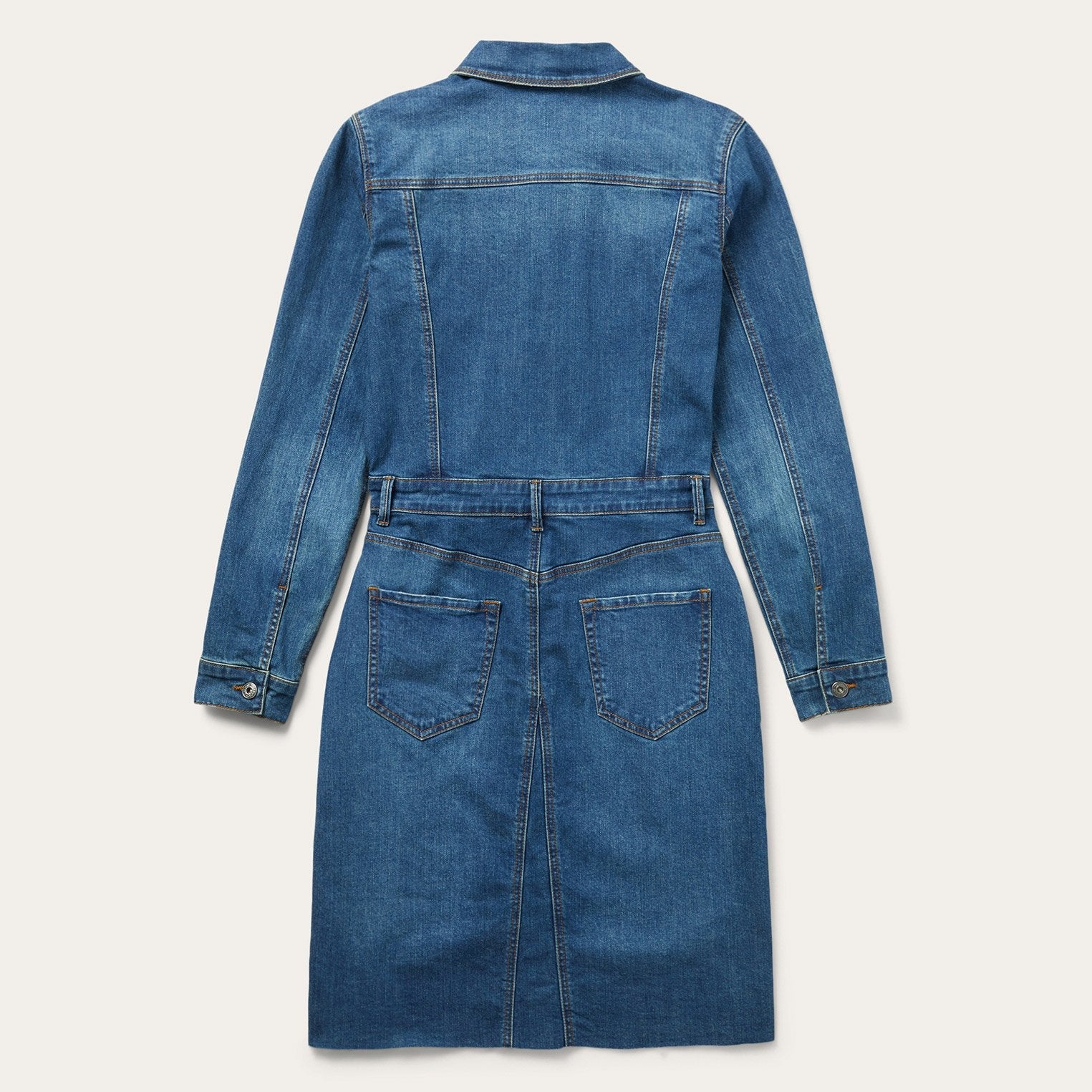 Premium Denim Shirt Dress Blue