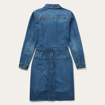 Premium Denim Shirt Dress Blue