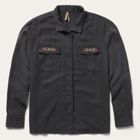 Black Aztec Jacket Grey