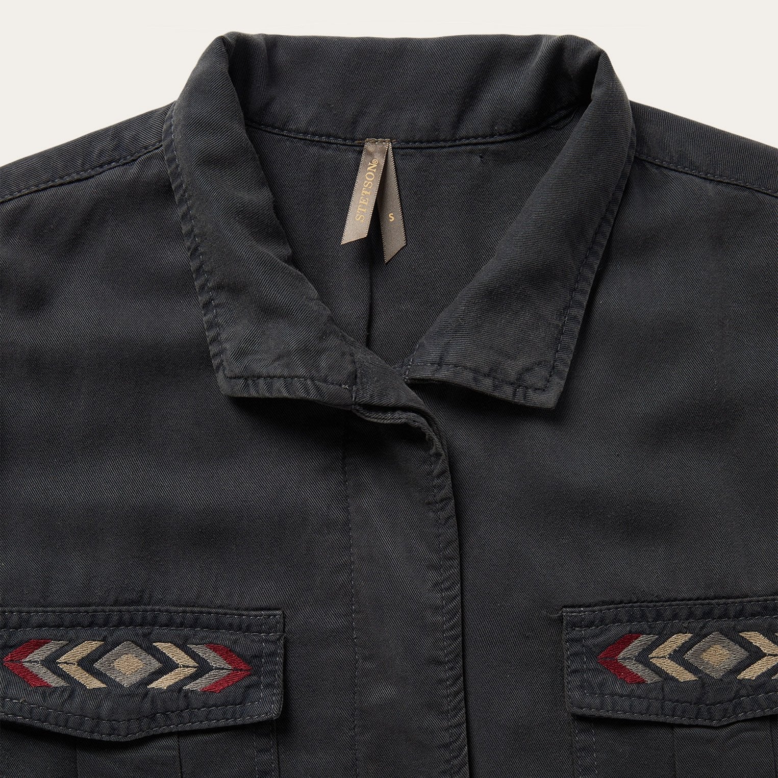 Black Aztec Jacket Grey
