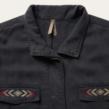 Black Aztec Jacket Grey