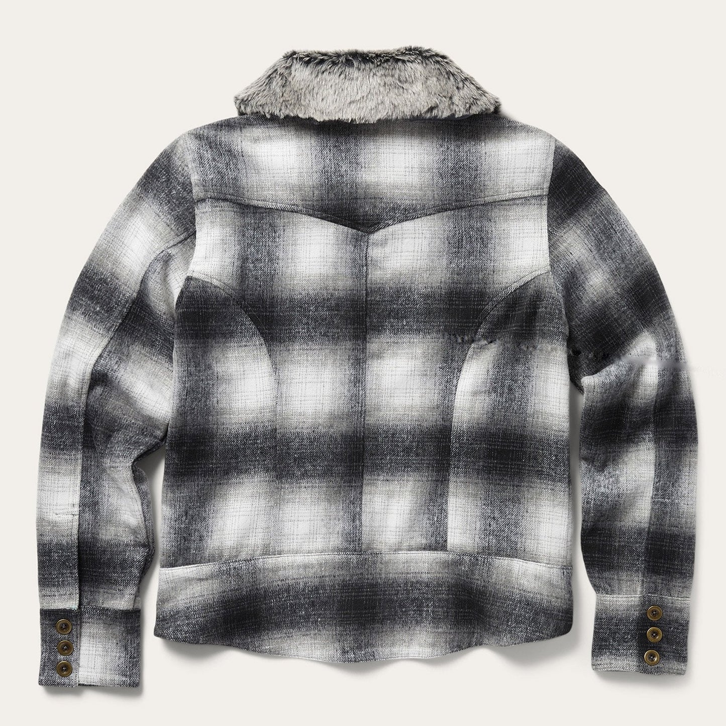Plaid Cropped Jacket Black