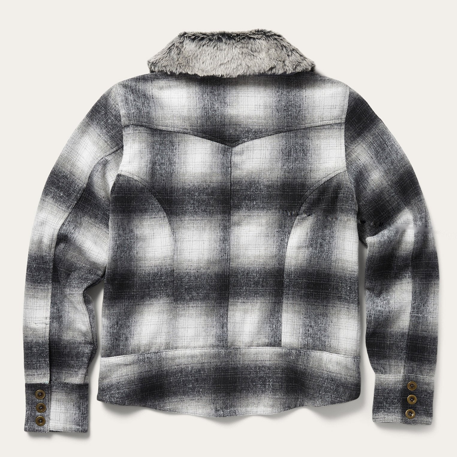 Plaid Cropped Jacket Black
