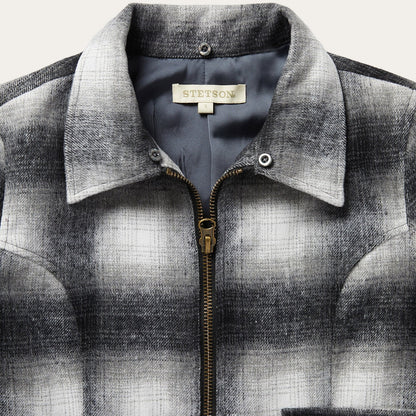 Plaid Cropped Jacket Black