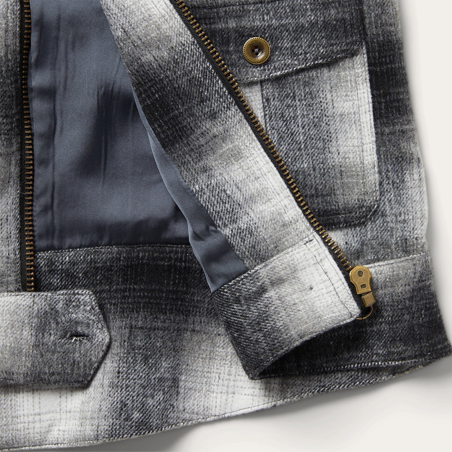 Plaid Cropped Jacket Black