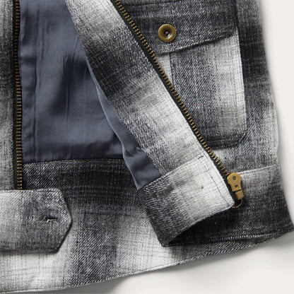 Plaid Cropped Jacket Black