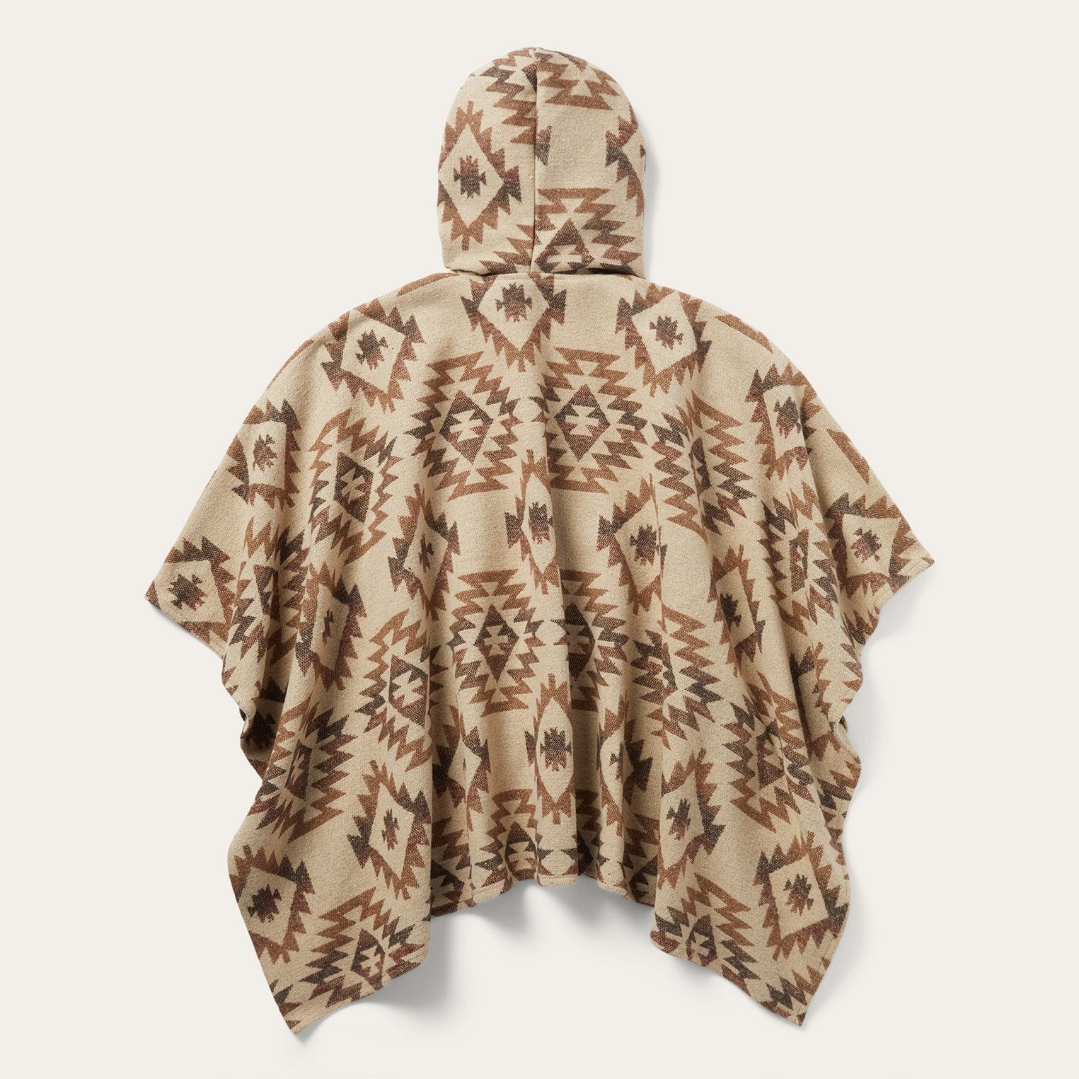 Tan Aztec Poncho Brown