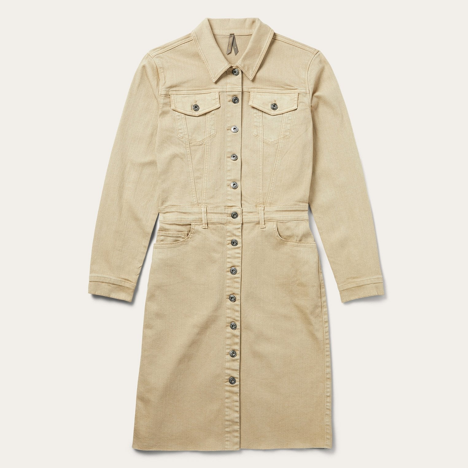 Workwear Inspired Shirt Dress Tan