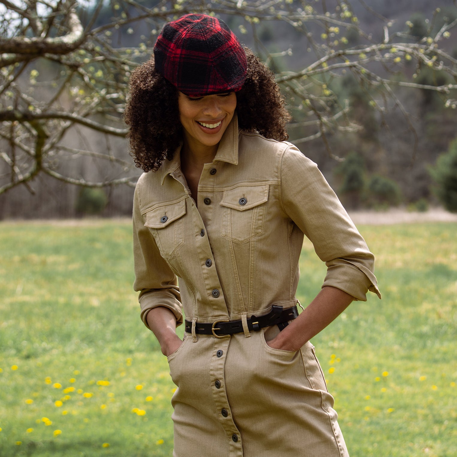 Workwear Inspired Shirt Dress Tan