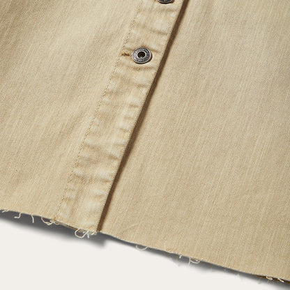 Workwear Inspired Shirt Dress Tan