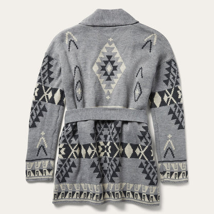 Chunky Knit Tie Sweater in Grey Grey