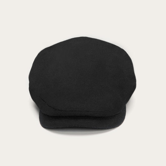 Virgin Wool & Cashmere Driver Cap Black