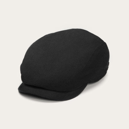 Virgin Wool & Cashmere Driver Cap Black