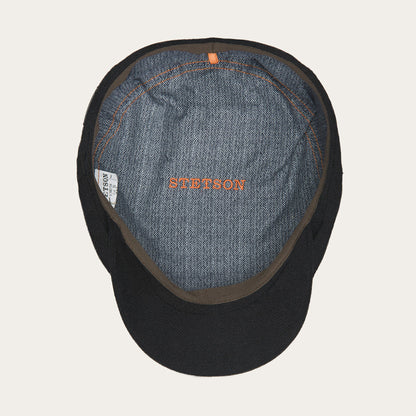Virgin Wool & Cashmere Driver Cap Black