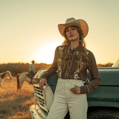 Classic Western Snap Shirt Brown