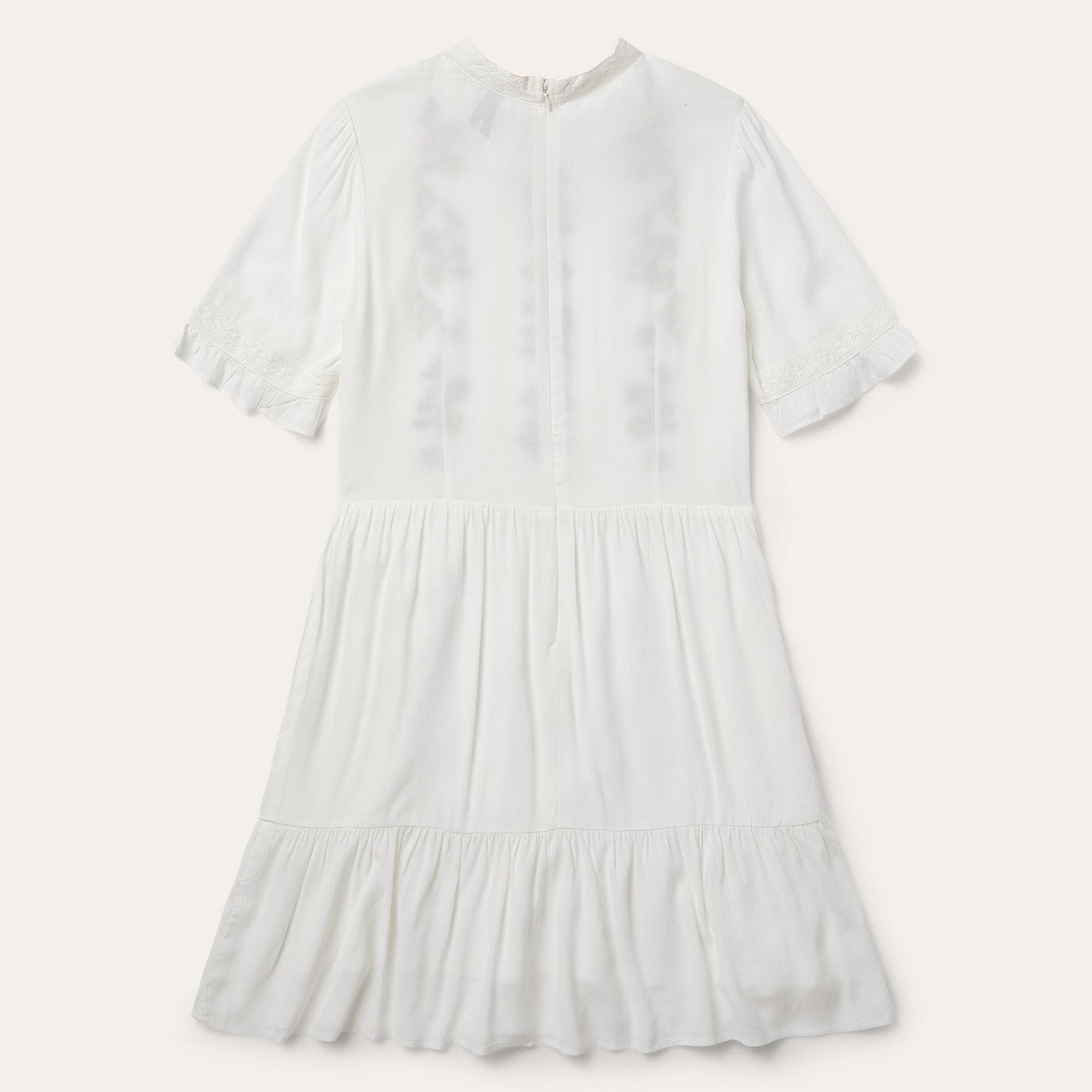 Flat Weave Dress White