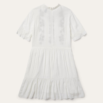 Flat Weave Dress White