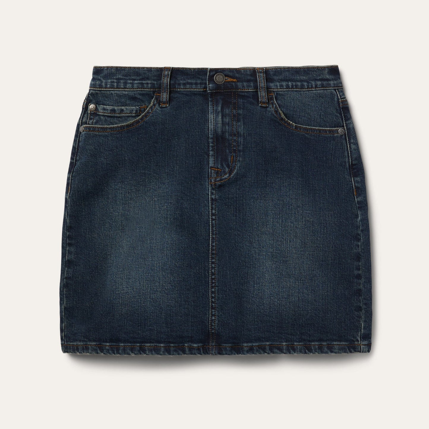 Stretch Denim 5-Pocket Skirt Blue