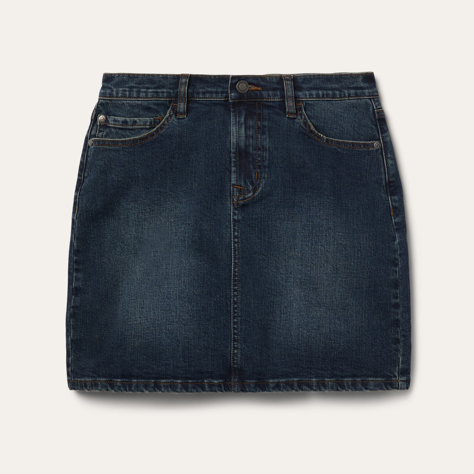 Stretch Denim 5-Pocket Skirt Blue