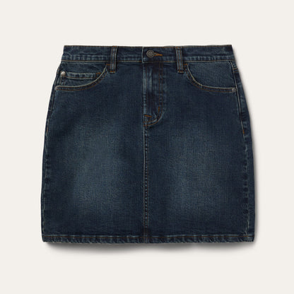 Stretch Denim 5-Pocket Skirt Blue