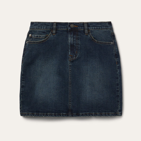 Stretch Denim 5-Pocket Skirt Blue