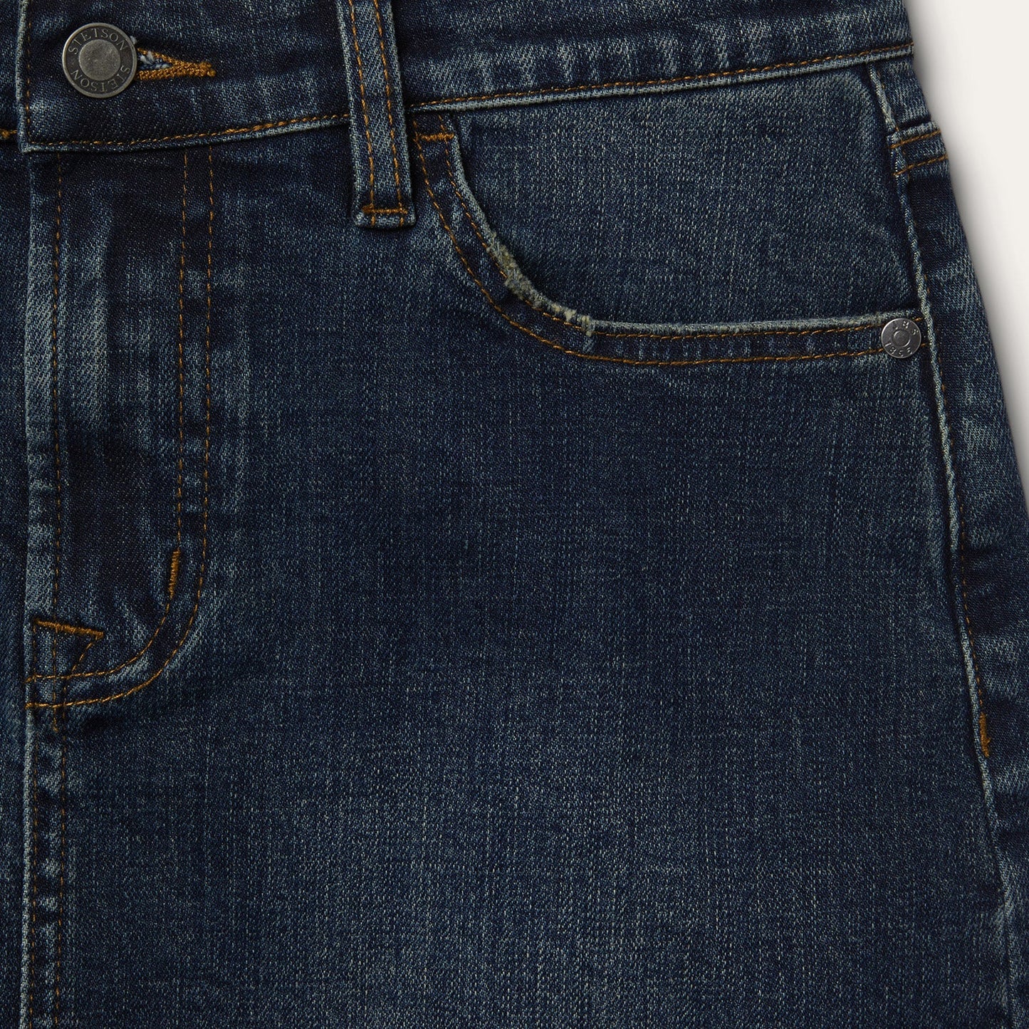 Stretch Denim 5-Pocket Skirt Blue