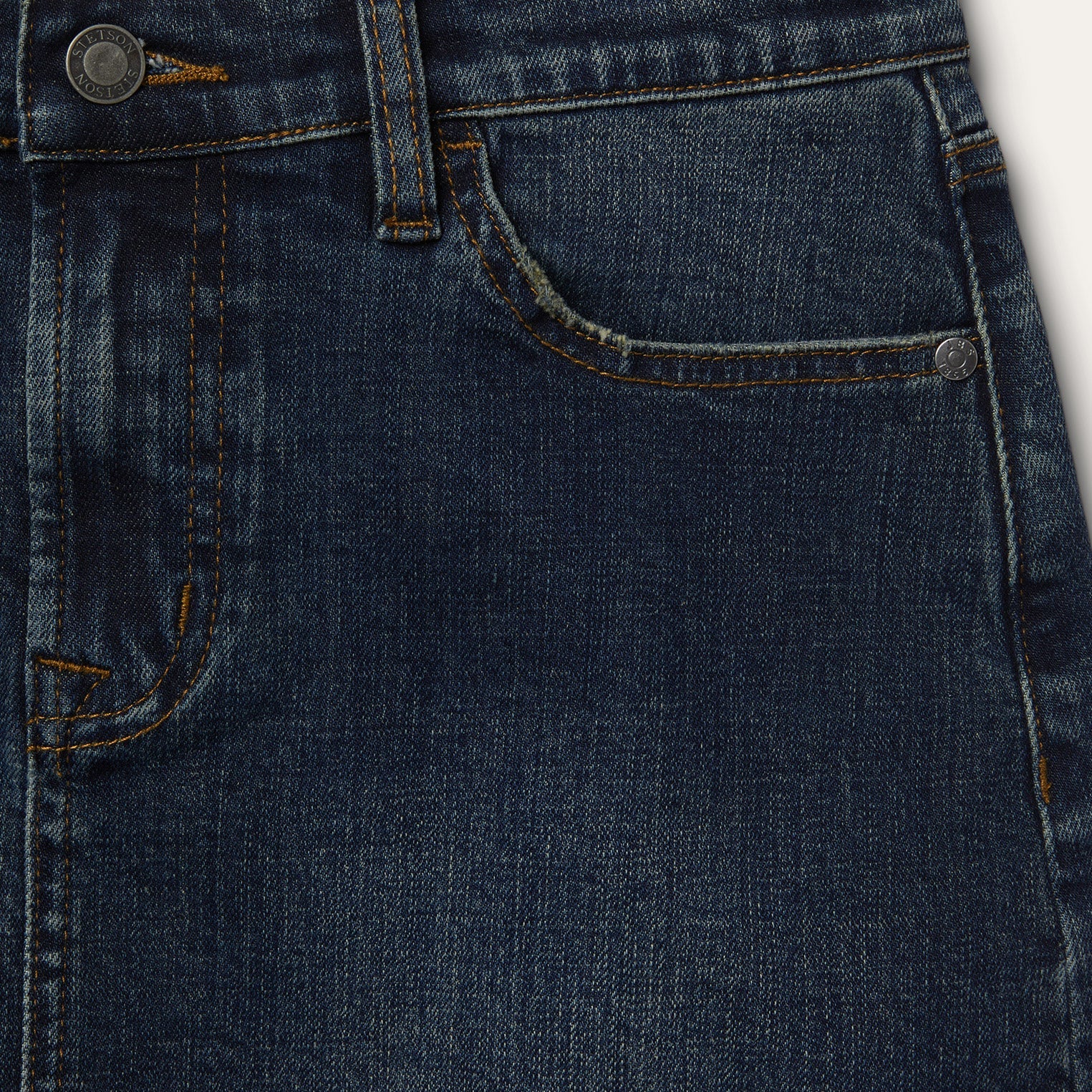 Stretch Denim 5-Pocket Skirt Blue