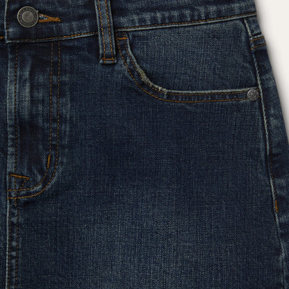 Stretch Denim 5-Pocket Skirt Blue