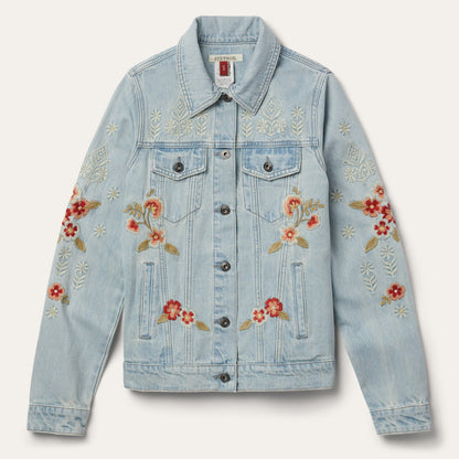 Embroidered Denim Jacket Blue