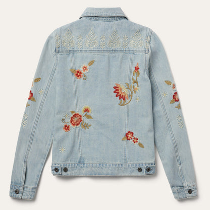Embroidered Denim Jacket Blue