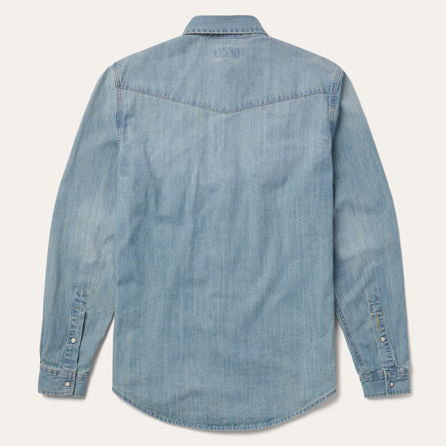 Long-Sleeved Denim Shirt Blue