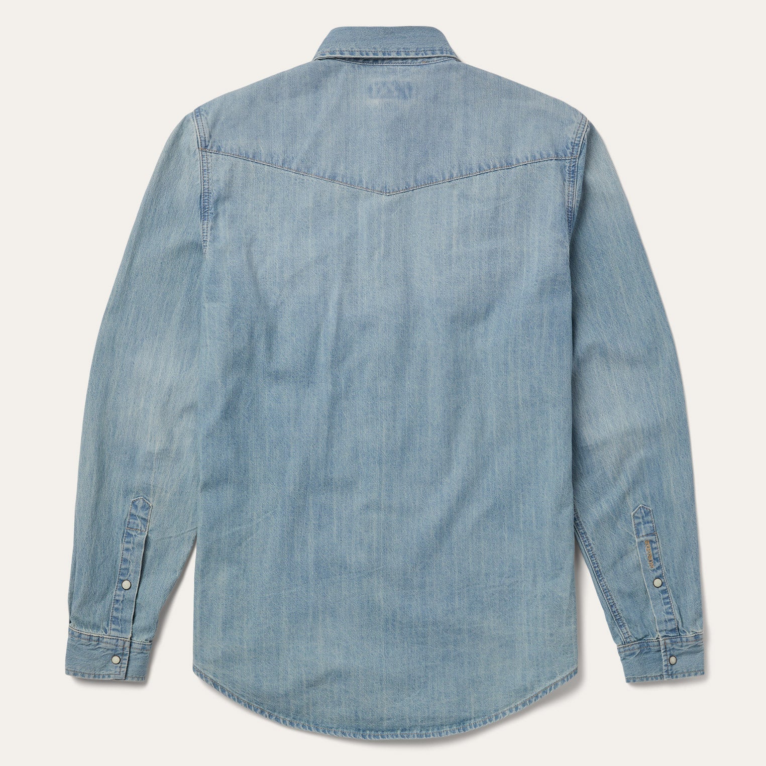 Long-Sleeved Denim Shirt Blue
