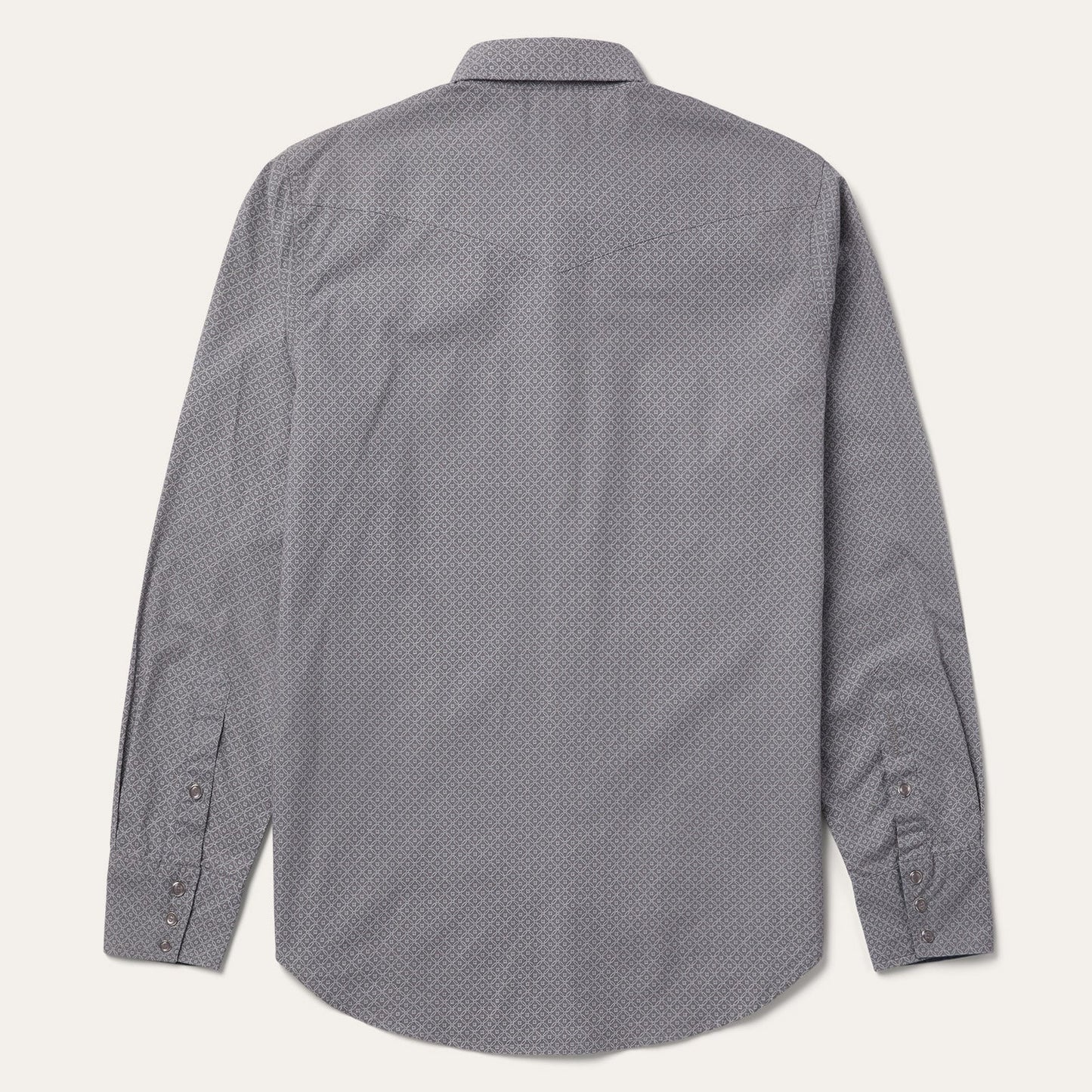 Diamond Print Western Shirt Grey