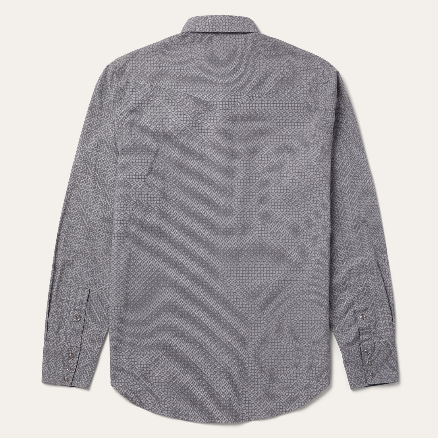 Diamond Print Western Shirt Grey