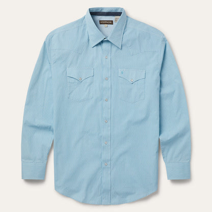Geo Western Shirt Blue