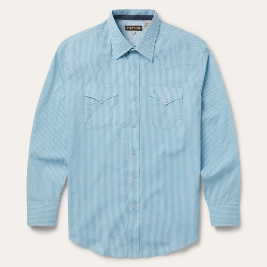 Geo Western Shirt Blue